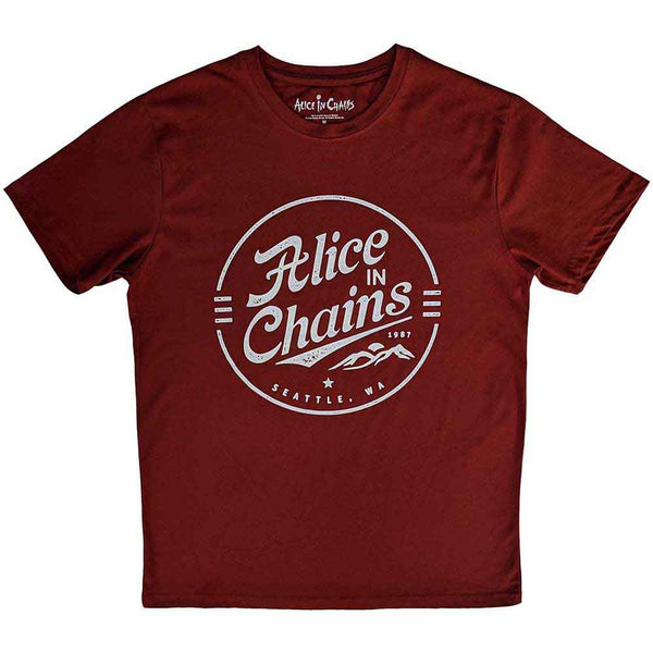 Alice in Chains T-Shirt - Circle Emblem Red