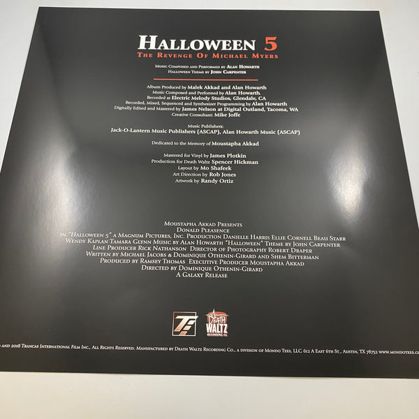 John Carpenter, Alan Howarth – Halloween 1-5 LP USED Vinyl Box Set NM/NM Color Vinyl