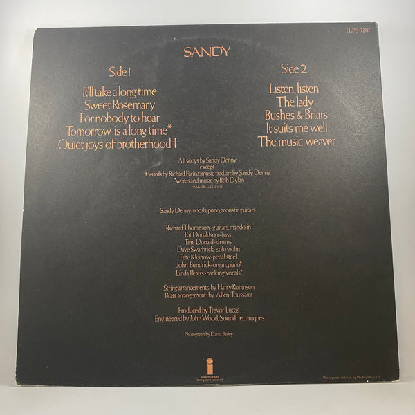 Sandy Denny – Sandy LP USED Vinyl NM/VG UK Import