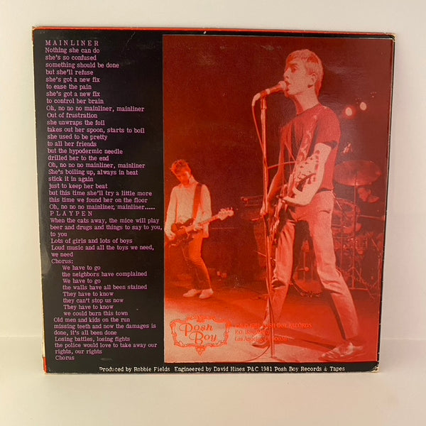 Social Distortion – Mainliner / Playpen USED 7" Vinyl NM/VG+ 1981 1st Press