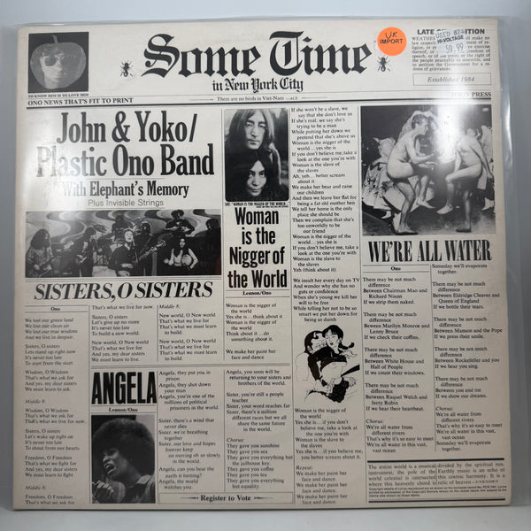 Lennon, Plastic Ono Band – Shaved Fish LP USED Vinyl VG++/VG++