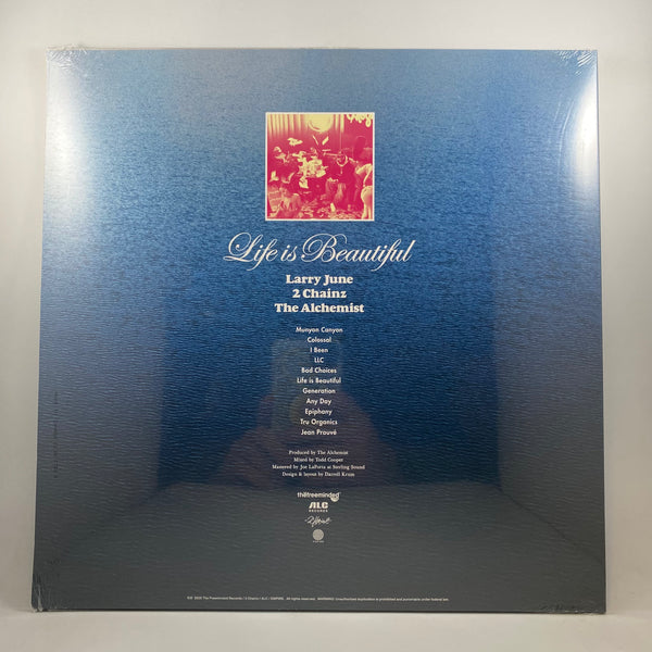 Larry June, 2 Chainz & The Alchemist – Life Is Beautiful LP USED Vinyl Mint Still Sealed / Color Vinyl