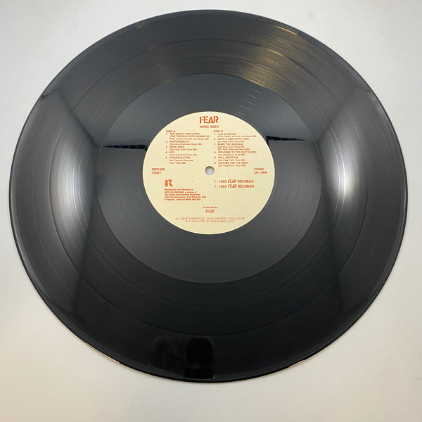 Fear – More Beer LP USED Vinyl VG/VG