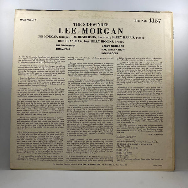 Lee Morgan – The Sidewinder LP USED Vinyl VG/VG Mono Pressing