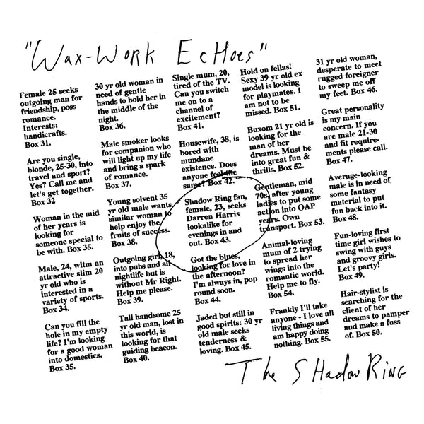 Shadow Ring - Wax-Work Echoes LP NEW