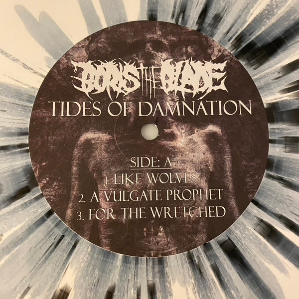 Boris The Blade – Tides of Damnation LP USED NM/NM White w/ Black Splatter Vinyl