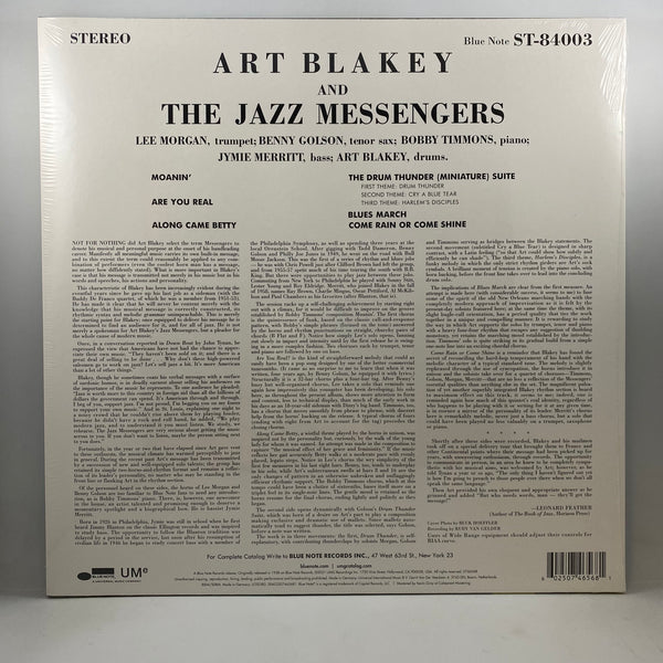 Art Blakey And The Jazz Messengers – Moanin' LP Vinyl Mint Still Sealed Audiophile