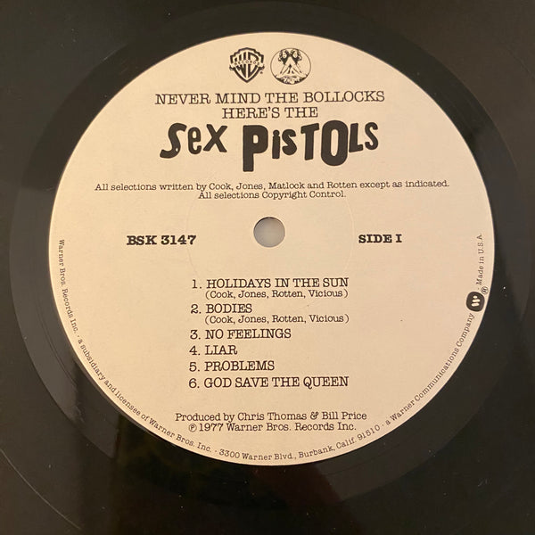 Sex Pistols – Never Mind The Bollocks Here's The Sex Pistols LP USED VG+/VG 1977 Original US Pressing