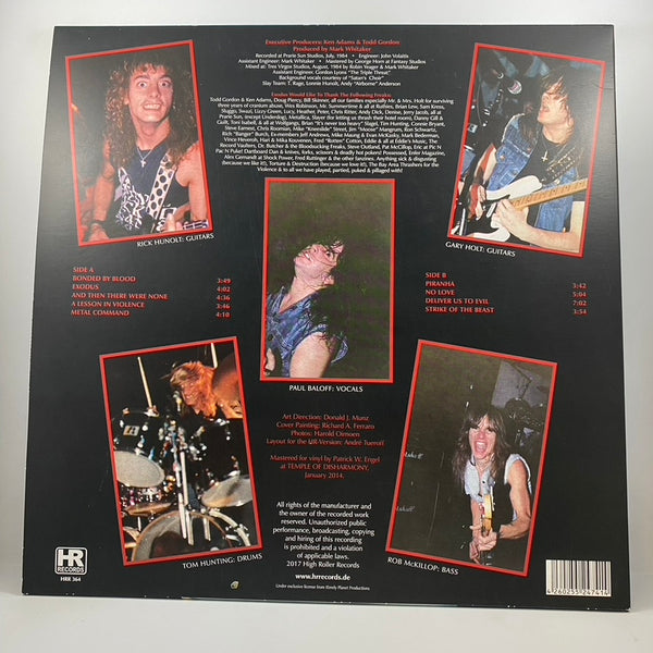 Exodus – Bonded By Blood LP USED Vinyl VG+/VG+