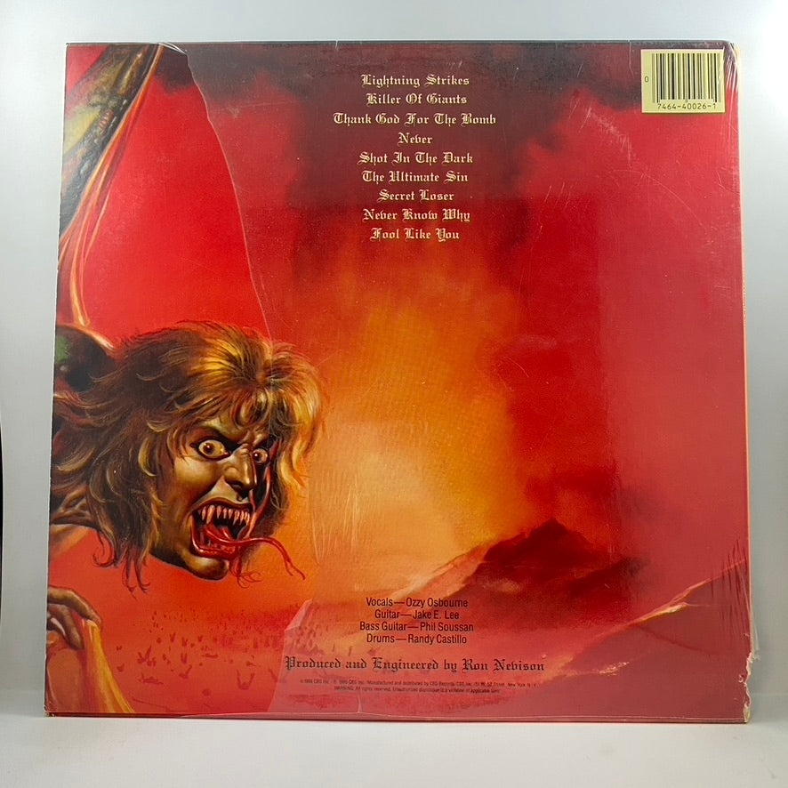 Ozzy Osbourne – The Ultimate Sin LP USED Vinyl VG+/VG – Hi-Voltage