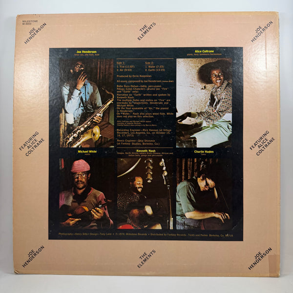 Joe Henderson Featuring Alice Coltrane – The Elements LP USED Vinyl VG+/VG