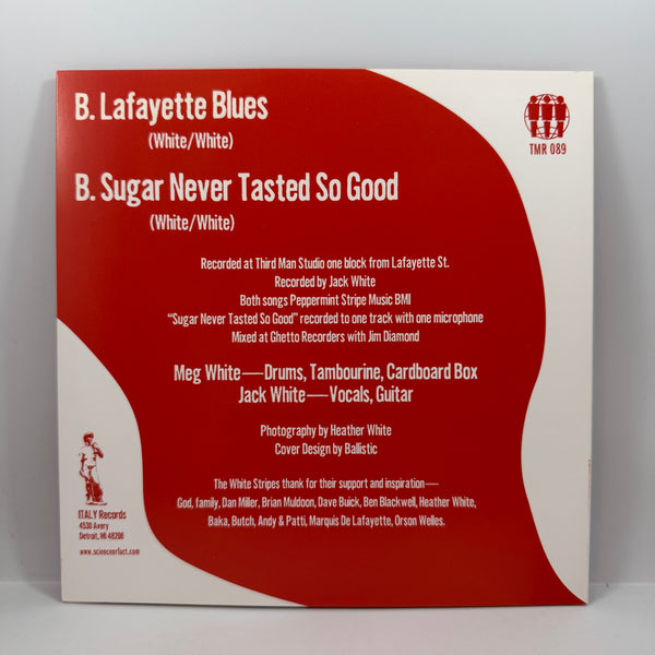 The White Stripes – Lafayette Blues / Sugar Never Tasted So Good 7" USED Vinyl NM/NM Color Vinyl