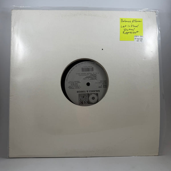 Balance & Terror – Let It Flow / Intro / Represent 12" LP USED Vinyl VG+/Generic
