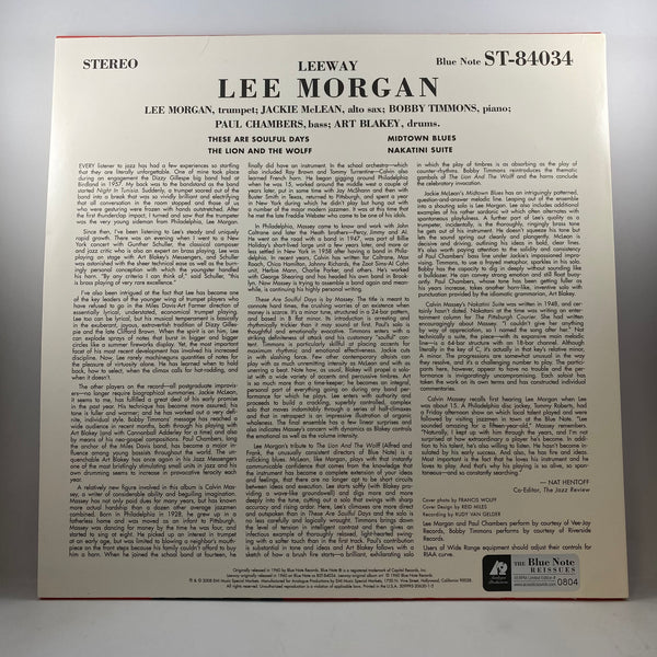 Lee Morgan – Leeway LP USED Vinyl VG++/NM Audiophile