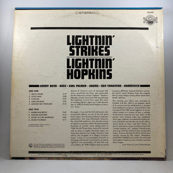 Lightnin' Hopkins – Lightnin' Strikes LP USED Vinyl VG/VG+