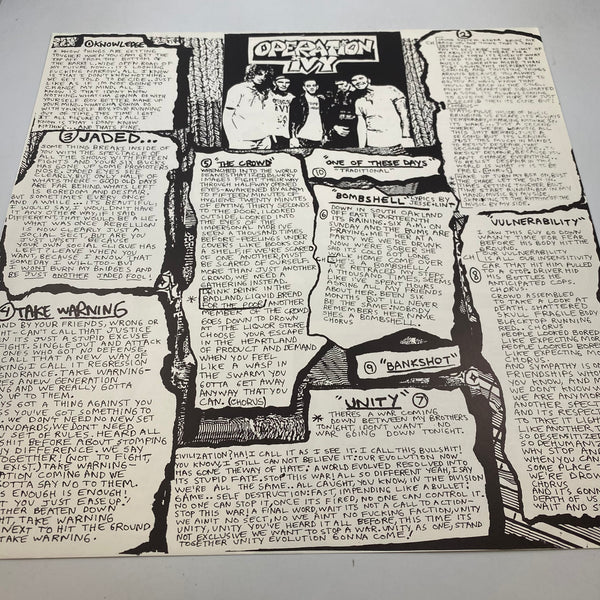 Operation Ivy – Energy LP USED Vinyl VG+/VG+ Original Pressing