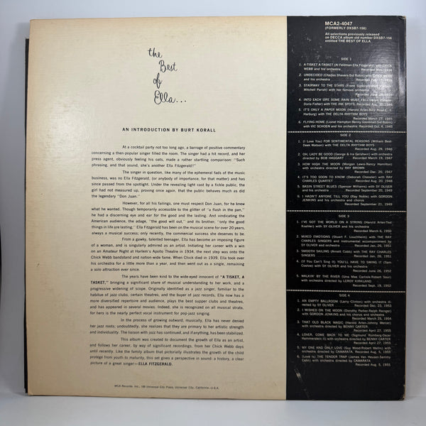 Ella Fitzgerald – The Best Of Ella Fitzgerald LP USED Vinyl VG+/VG+
