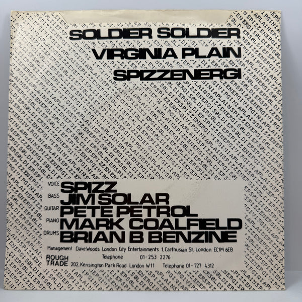 Spizzenergi – Soldier Soldier 7" USED Vinyl VG+/VG+