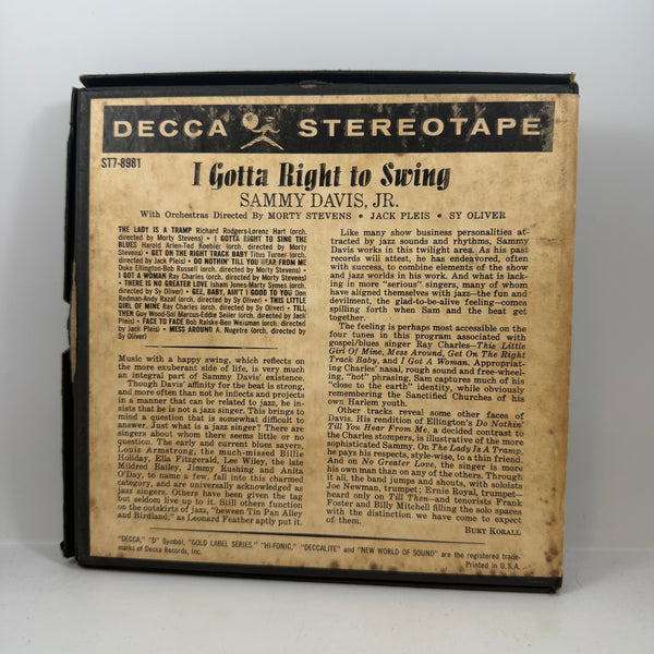 Sammy Davis, Jr. – I Gotta Right To Swing USED Reel-To-Reel