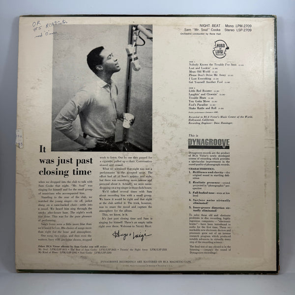 Sam "Mr. Soul" Cooke – Night Beat LP USED Vinyl VG/VG