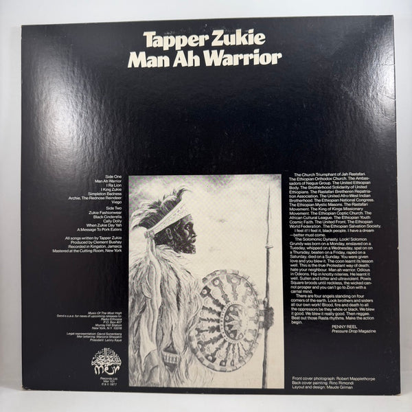 Tapper Zukie – Man Ah Warrior LP USED Vinyl VG+/VG+