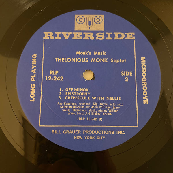 Thelonious Monk Septet – Monk's Music LP USED VG++/VG+ 1960 Mono Pressing