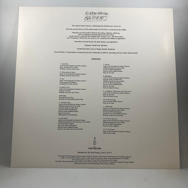 Keaton Henson – Birthdays LP USED Vinyl VG+/NM