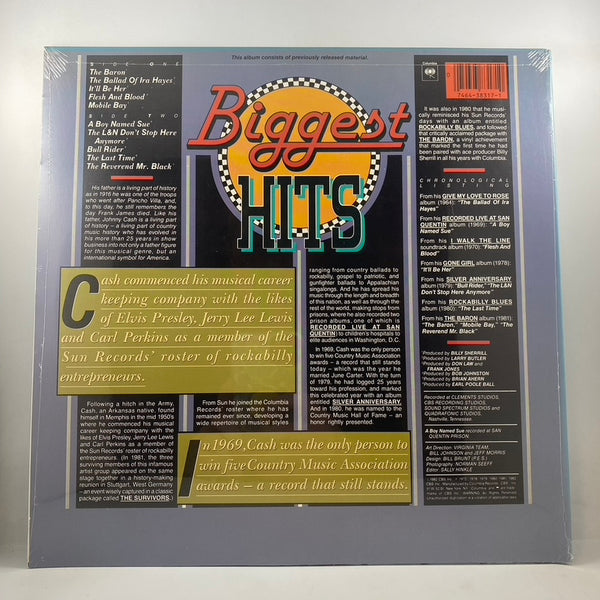 Johnny Cash – Biggest Hits LP NOS Vinyl Mint Still Sealed