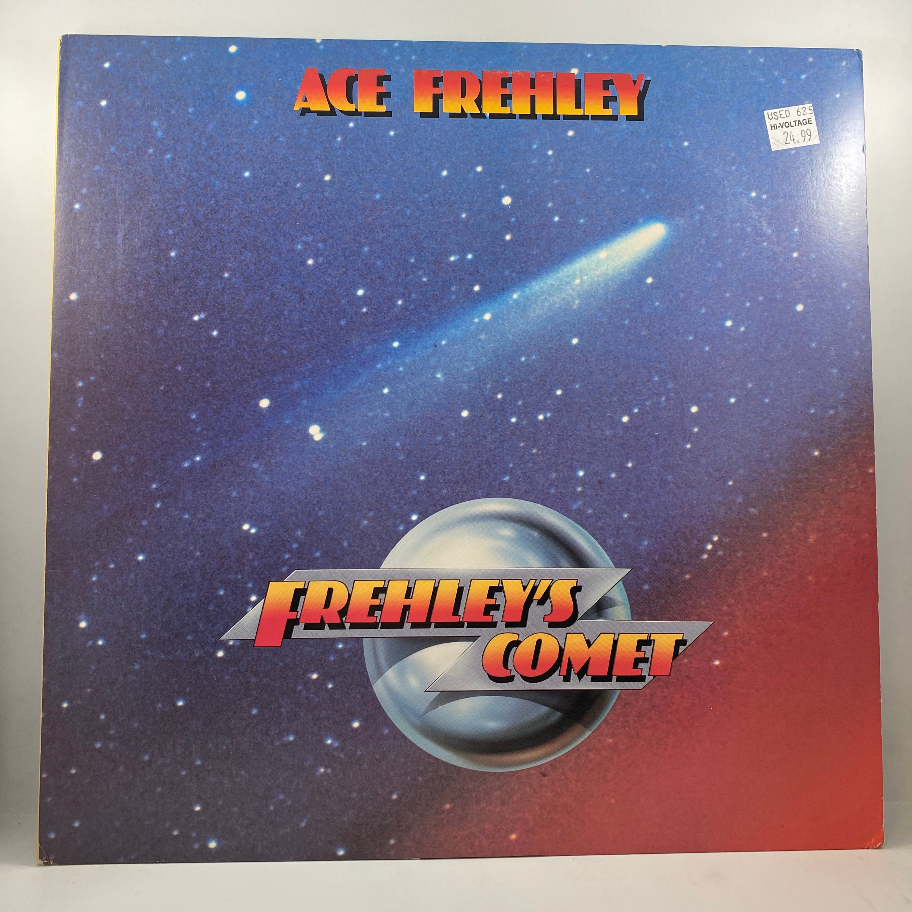 ACE FREHLEY FREHLEY'S COMET ブラックレコード Frehley's Comet LP BAND SIGNED Ace Frehley Black Anton Fig