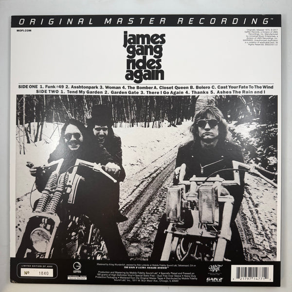 James Gang – James Gang Rides Again LP USED Vinyl VG++/VG++ Mo-Fi