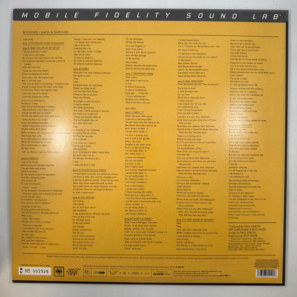 Simon & Garfunkel – Bookends LP USED Vinyl VG++/VG++ Mo-Fi