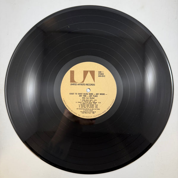 John Lee Hooker / Coast To Coast Blues Band – Any Where - Any Time - Any Place LP USED VG+/VG