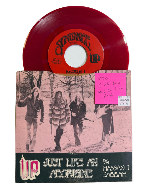 UP – Just Like An Aborigine / Hassan I Sabbah USED 7" VG+/VG+ Color Vinyl