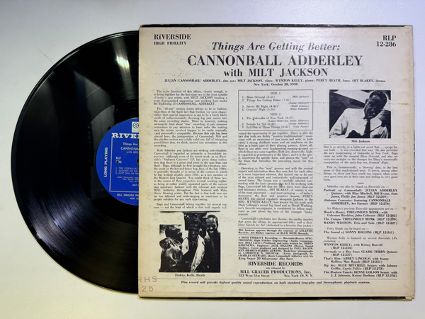 Cannonball Adderley With Milt Jackson – Things Are Getting Better LP USED VG+/VG
