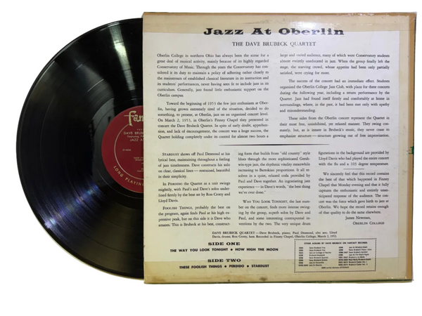 The Dave Brubeck Quartet – Jazz At Oberlin LP USED VG+/VG
