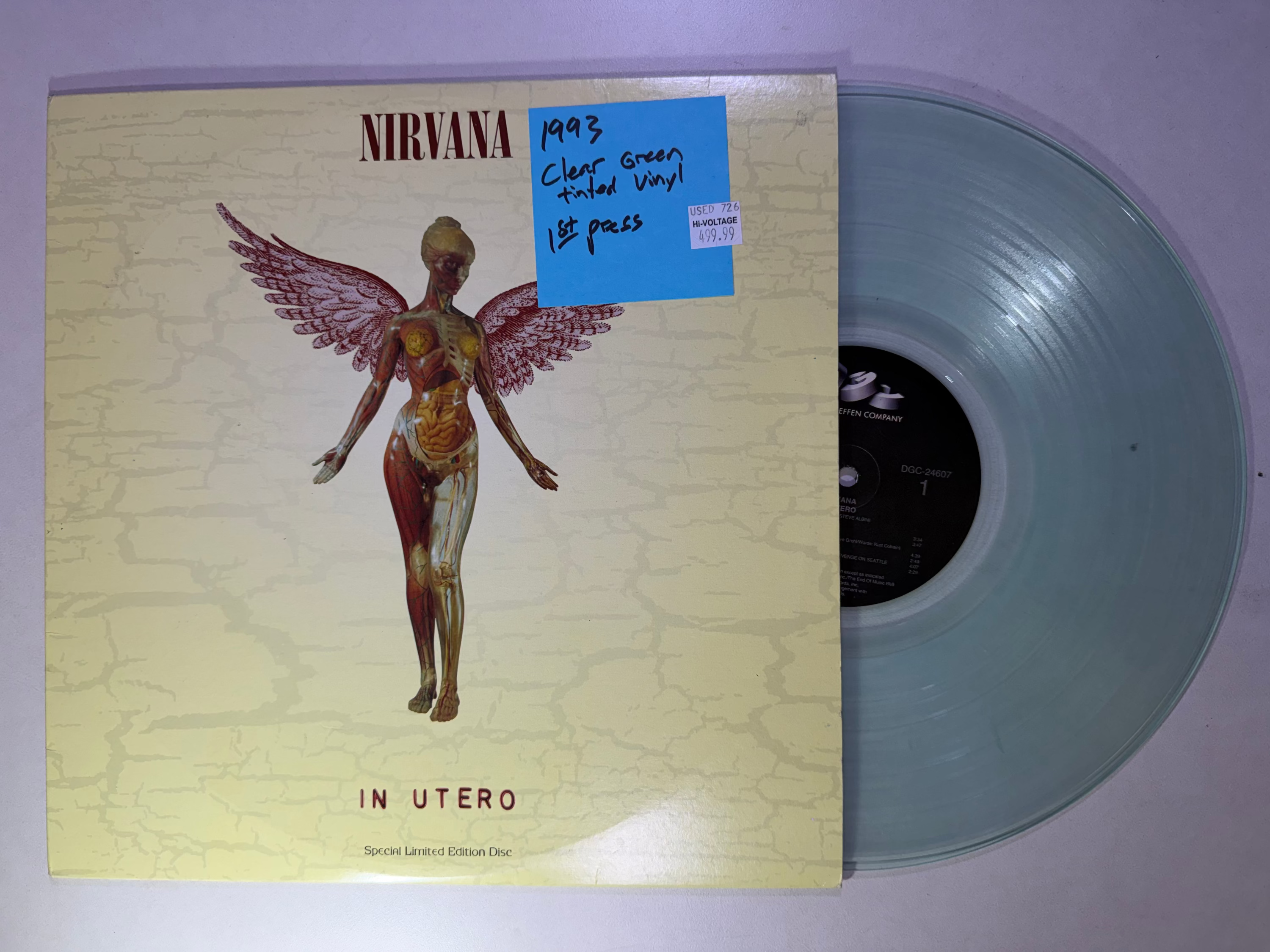 Nirvana – In Utero LP USED 1st Press VG++/VG++ COLOR VINYL – Hi