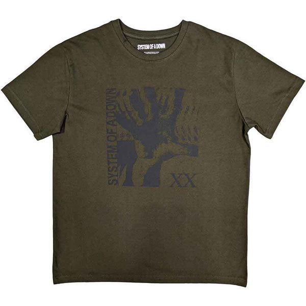 System Of A Down Unisex T-Shirt: Intoxicated (Military Green)