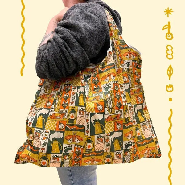 Autumnal Quilt Packable Tote  Bag