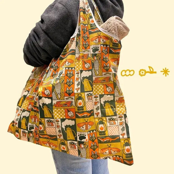 Autumnal Quilt Packable Tote  Bag