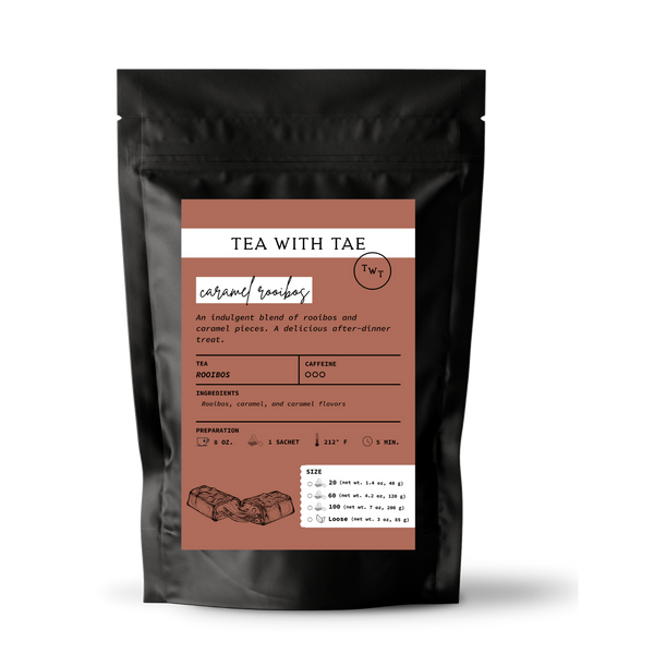 Caramel Rooibos Tea Pouch (20, 60, or 100 tea bags)