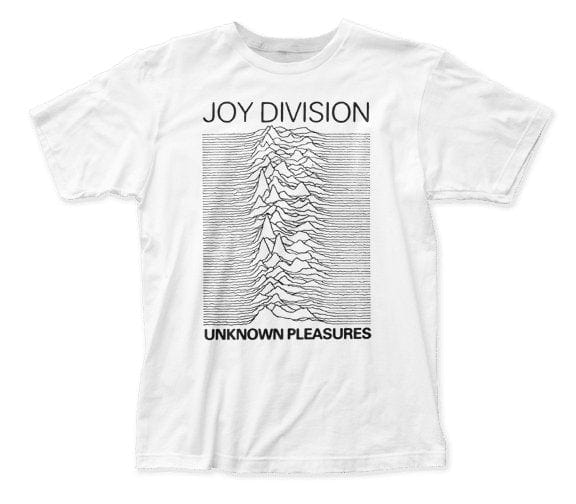 Band Tees Joy Division Unknown Pleasures White SHIRT NEW
