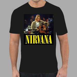 Band Tees Nirvana - Kurt Cobain Unplugged T-SHIRT NEW