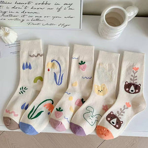 BEAR Rufia - Cute Artistic Pattern Socks