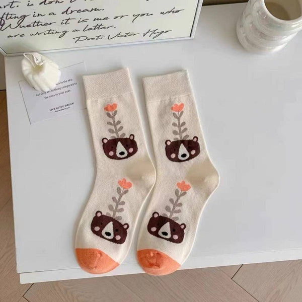 BEAR Rufia - Cute Artistic Pattern Socks