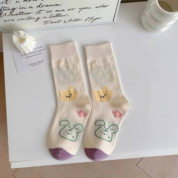 BEAR Rufia - Cute Artistic Pattern Socks