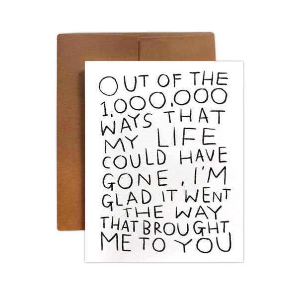 BROUGHT ME TO YOU Greeting Card