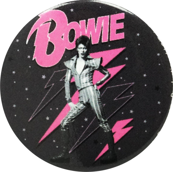 Button - 1.25 Inch - David Bowie - Pink Lightning Bolt 991815