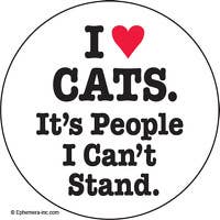 Button-I (heart) cats.  It's people I can't stand. 991312