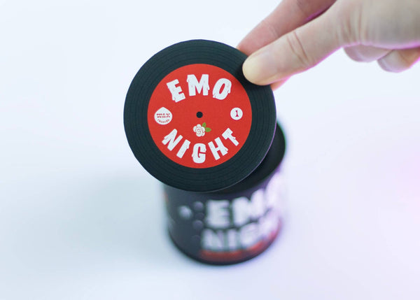 Candle - Emo Night Soy Candle with Playlist & Vinyl Magnet