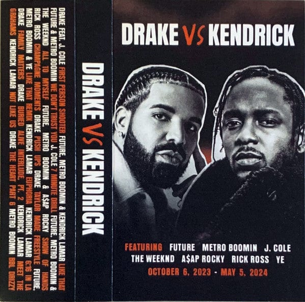 Drake VS Kendrick - The Whole Bloody Affair CASSETTE NEW IMPORT